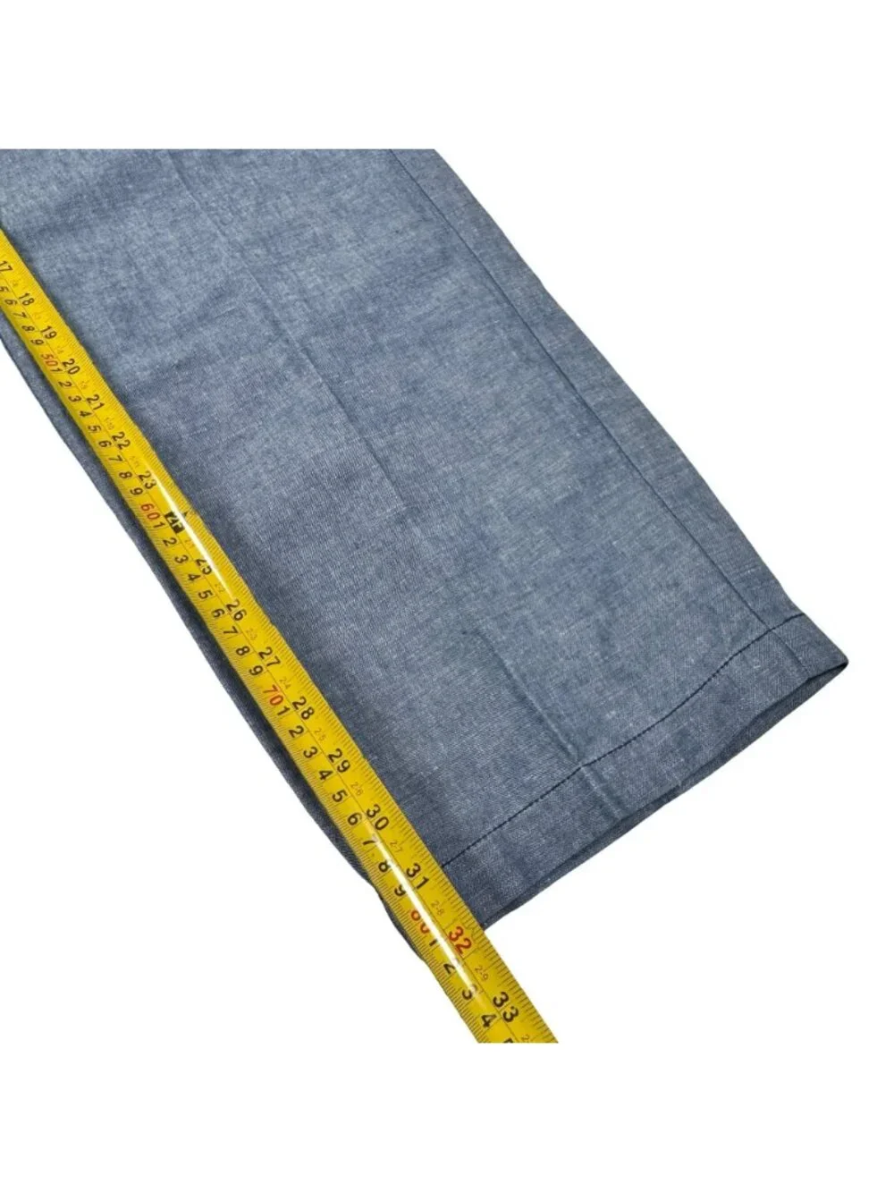 New Cubavera Linen Blend Relaxed Drawstring Pants M 32-34 Chambray Breezy
